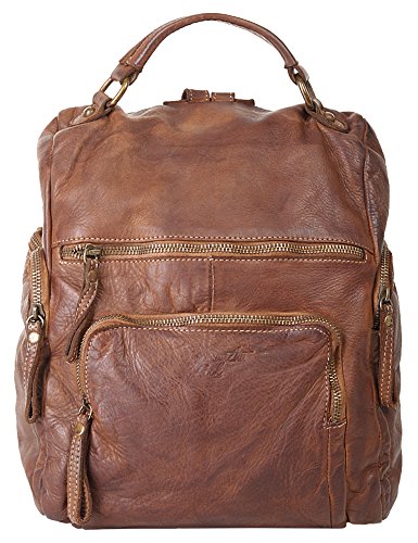 Samantha Look City-Rucksack Echt Leder cognac Damen - 017781 von Samantha Look