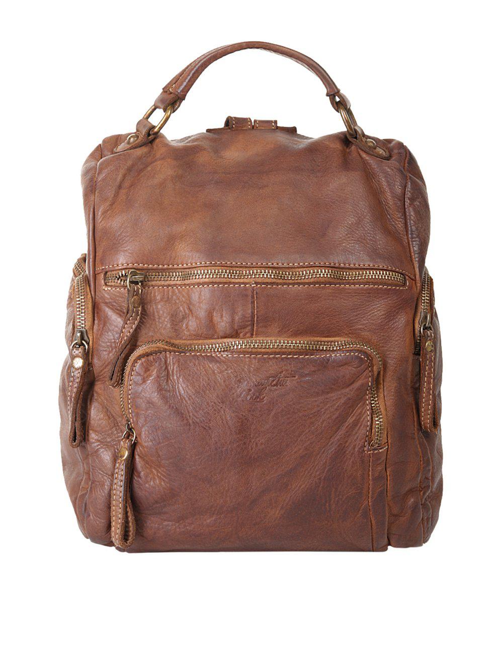 Samantha Look Cityrucksack Damen Leder, cognac von Samantha Look