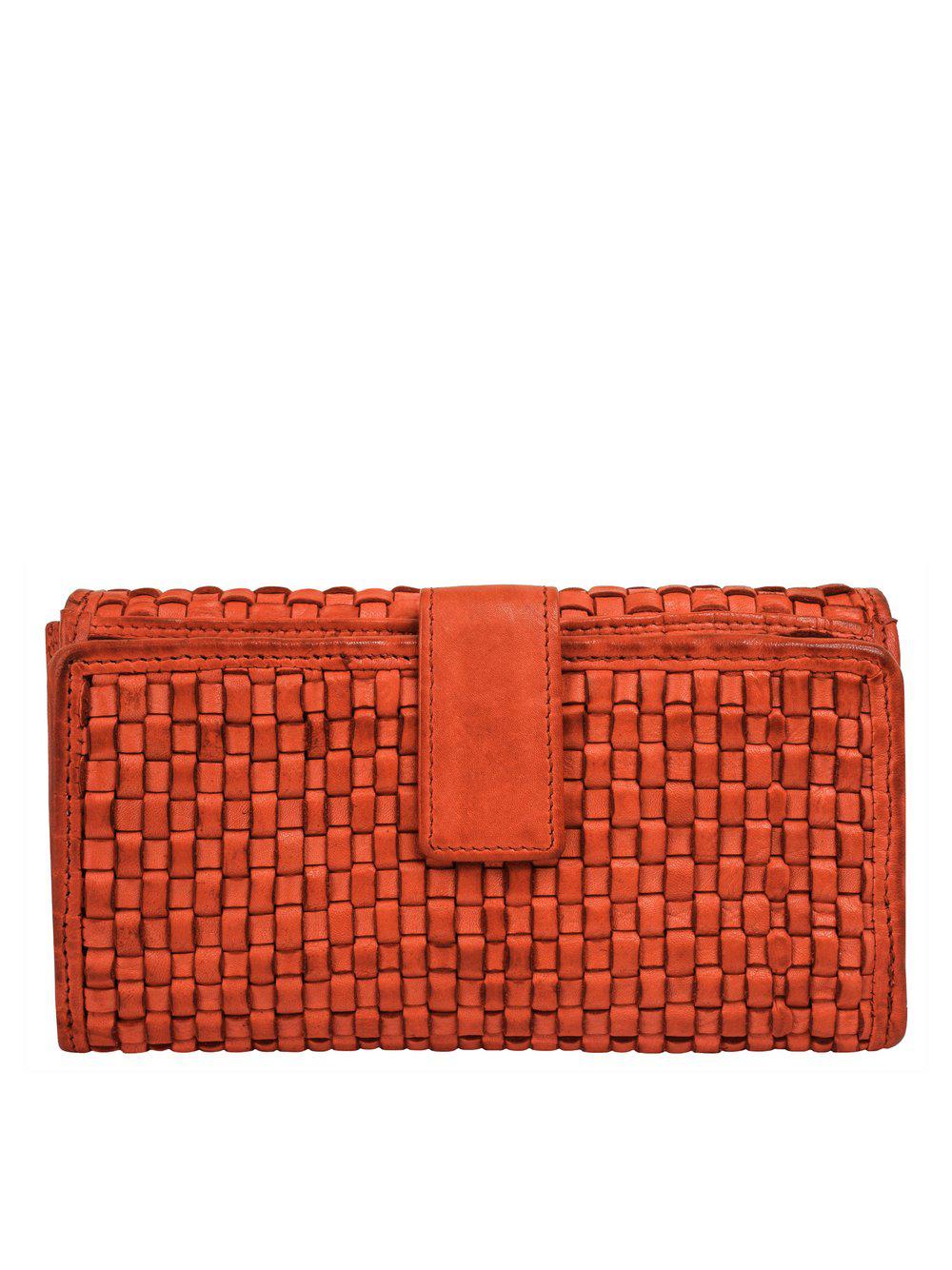 Samantha Look Geldbörse Damen Leder gemustert, orange von Samantha Look