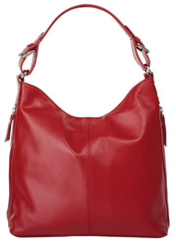 Samantha Look Handtasche Echt Leder Damen | Made in Italy, elegante Schultertasche, Umhängetasche aus Leder | 017580 von Samantha Look