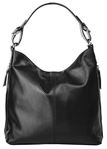 Samantha Look Handtasche Echt Leder Damen | Made in Italy, elegante Schultertasche, Umhängetasche aus Leder | 017580 von Samantha Look