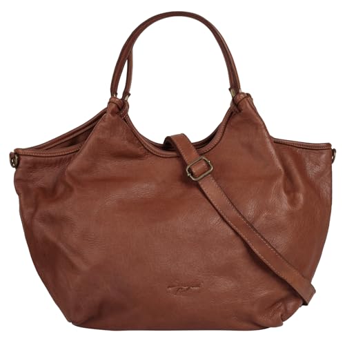 Samantha Look Handtasche Echt Leder Damen | Made in Italy | Business Shopper mit Smartphonefach | Multifunktionale Citytasche | 022211 von Samantha Look
