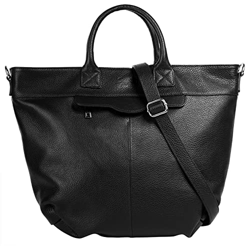Samantha Look Handtasche Echt Leder Damen | Made in Italy | elegante Businesstasche | stylische Umhängetasche mit Smartphonefach | 021415 von Samantha Look