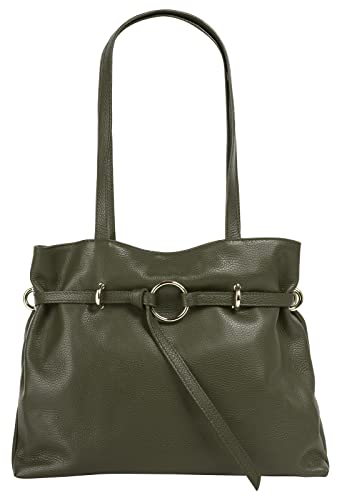 Samantha Look Handtasche Echt Leder dunkelgrün Damen - 021323 von Samantha Look