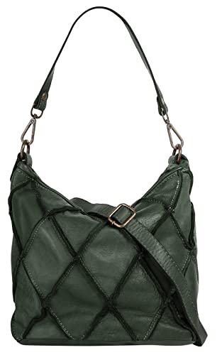 Samantha Look Handtasche Echt Leder dunkelgrün Damen - 021673 von Samantha Look