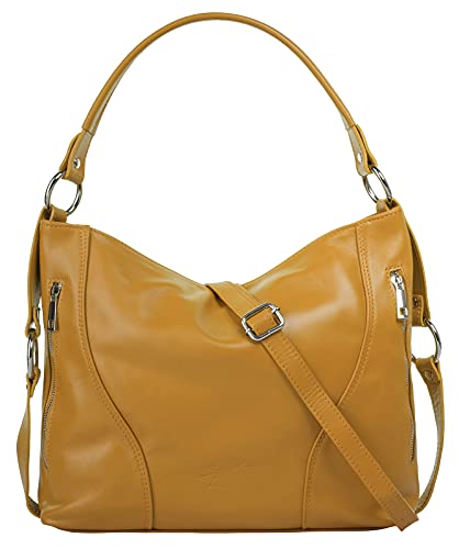 Samantha Look Handtasche Echt Leder gelb Damen - 017542 von Samantha Look