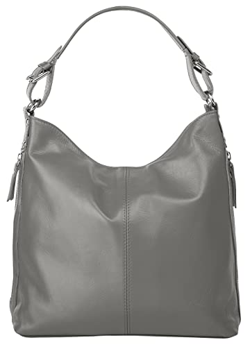 Samantha Look Handtasche Echt Leder grau Damen - 017580 von Samantha Look