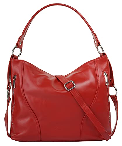 Samantha Look Handtasche Echt Leder rot Damen - 017542 von Samantha Look