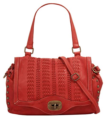 Samantha Look Handtasche Echt Leder rot Damen - 020897 von Samantha Look