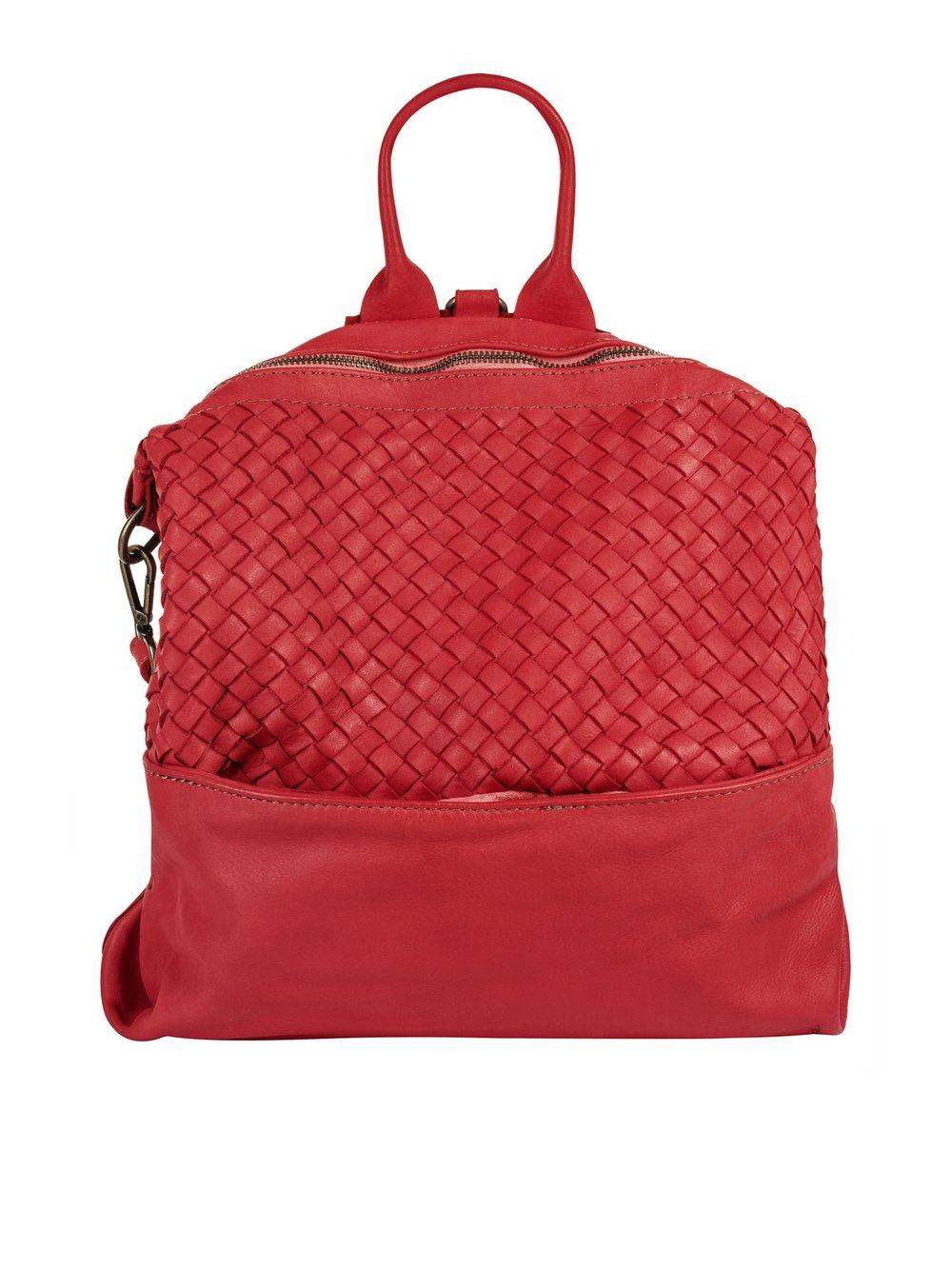 Samantha Look Rucksack Damen Leder gemustert, rot von Samantha Look