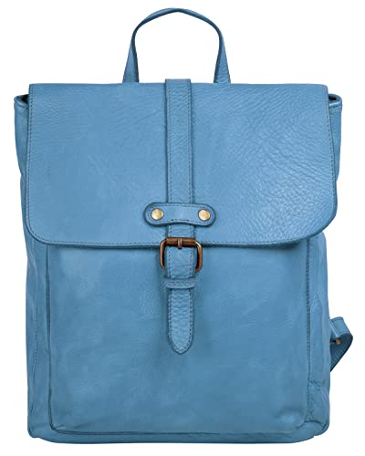 Samantha Look Rucksack Echt Leder Damen | Made in Italy, City Daypack mit Magnetverschluss, Kleiner Lederrucksack mit Tragegriff | 021380 von Samantha Look
