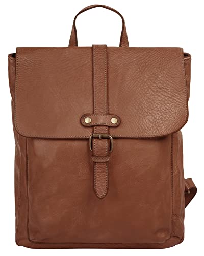 Samantha Look Rucksack Echt Leder Damen | Made in Italy, City Daypack mit Magnetverschluss, Kleiner Lederrucksack mit Tragegriff | 021380 von Samantha Look