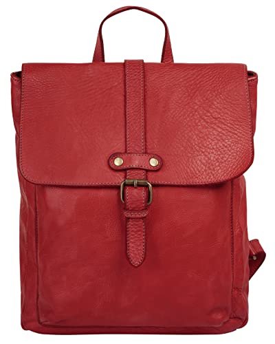 Samantha Look Rucksack Echt Leder Damen | Made in Italy, City Daypack mit Magnetverschluss, Kleiner Lederrucksack mit Tragegriff | 021380 von Samantha Look