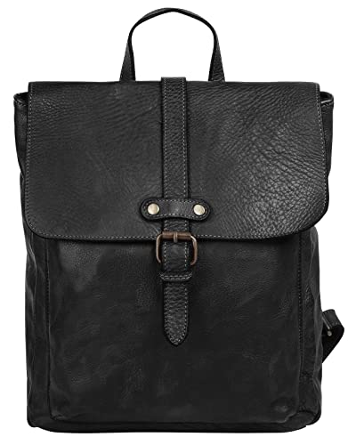 Samantha Look Rucksack Echt Leder Damen | Made in Italy, City Daypack mit Magnetverschluss, Kleiner Lederrucksack mit Tragegriff | 021380 von Samantha Look