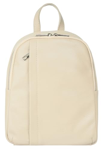 Samantha Look Rucksack Echt Leder Damen | Made in Italy, Moderner City Rucksack mit Hauptfach, Einsteck- und Reißverschlussfächern | 021686 von Samantha Look