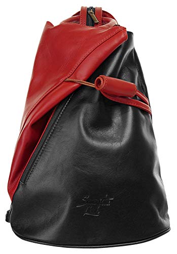 Samantha Look Rucksack Echt Leder Damen | Made in Italy | 2in1 Citybag | Daypack mit verstellbaren Schulterriemen | 019955 von Samantha Look
