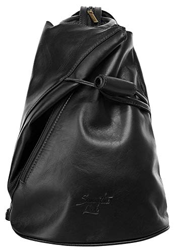 Samantha Look Rucksack Echt Leder Damen | Made in Italy | 2in1 Citybag | Daypack mit verstellbaren Schulterriemen | 019955 von Samantha Look
