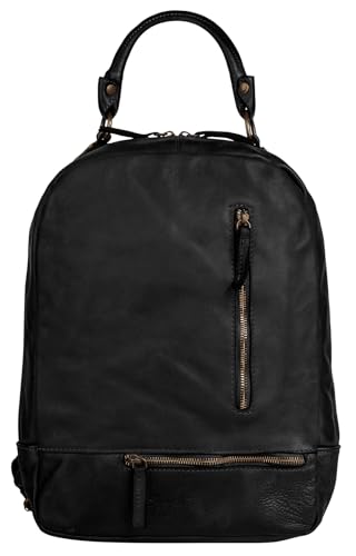 Samantha Look Rucksack Echt Leder Damen | Made in Italy, Vintage Backpack mit Smartphonefach | 022063 von Samantha Look