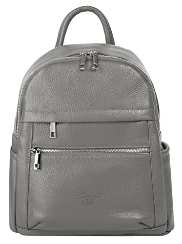 Samantha Look Rucksack Echt Leder grau Damen - 021678 von Samantha Look