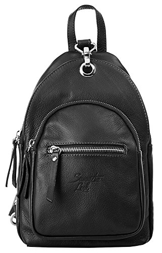 Samantha Look Rucksack Echt Leder schwarz Damen - 019532 von Samantha Look