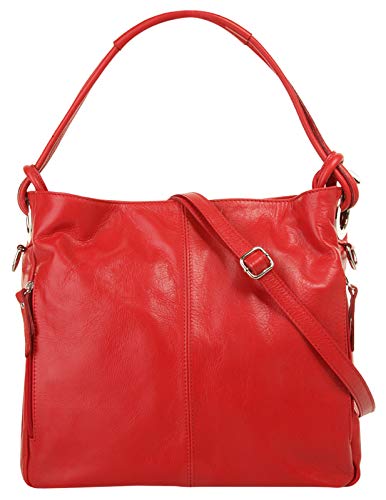 Samantha Look Shopper Echt Leder Damen | Made in Italy, Geräumige Handtasche mit Tragehenkel, Smartphonefach und modernen silbernen Details | 020225 von Samantha Look