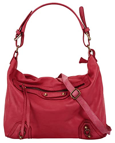 Samantha Look Shopper Echt Leder Damen | Made in Italy, geräumige Umhängetasche, Handtasche aus Leder | 021793 von Samantha Look