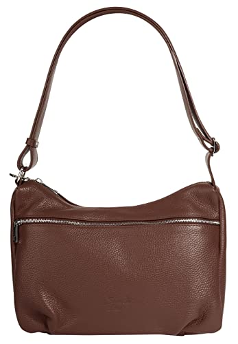 Samantha Look Shopper Echt Leder Damen | Made in Italy, geräumige Umhängetasche, elegantes Design | 021851 von Samantha Look