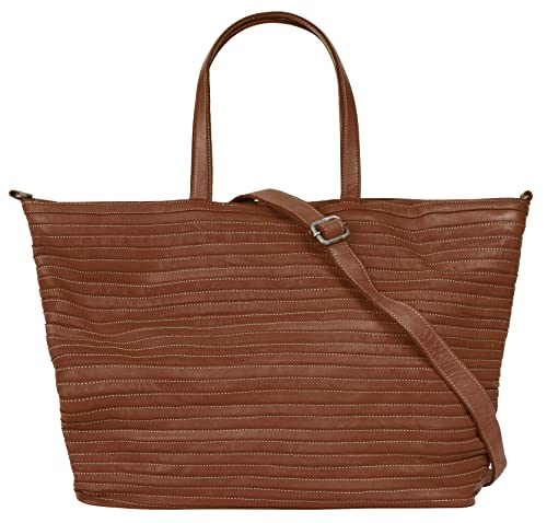 Samantha Look Shopper Echt Leder Damen | Made in Italy | Shopping Bag XXL | geräumige Citytasche mit Handyfach | 021675 von Samantha Look
