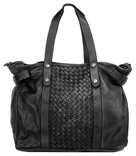 Samantha Look Shopper Echt Leder schwarz Damen - 019564 von Samantha Look