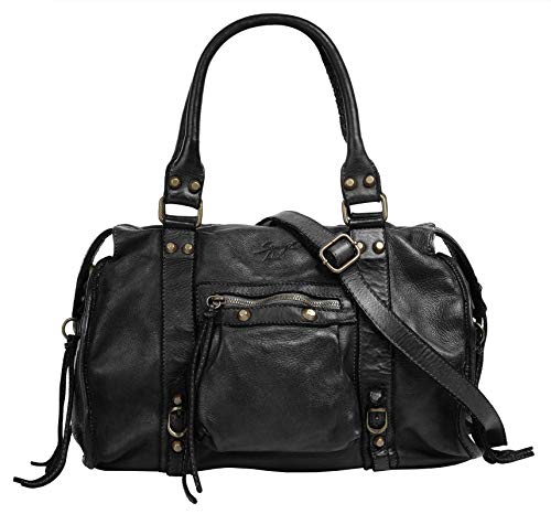 Samantha Look Shopper Echt Leder Damen | Made in Italy, große Vintage Henkeltasche | 021061 von Samantha Look