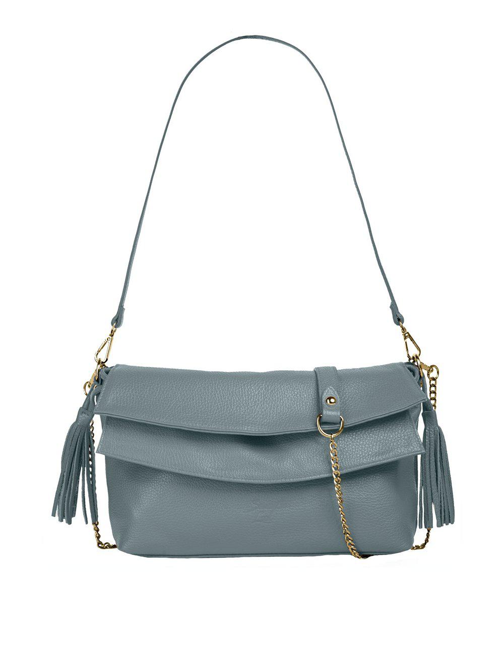 Samantha Look Umhängetasche Damen Leder, blau von Samantha Look