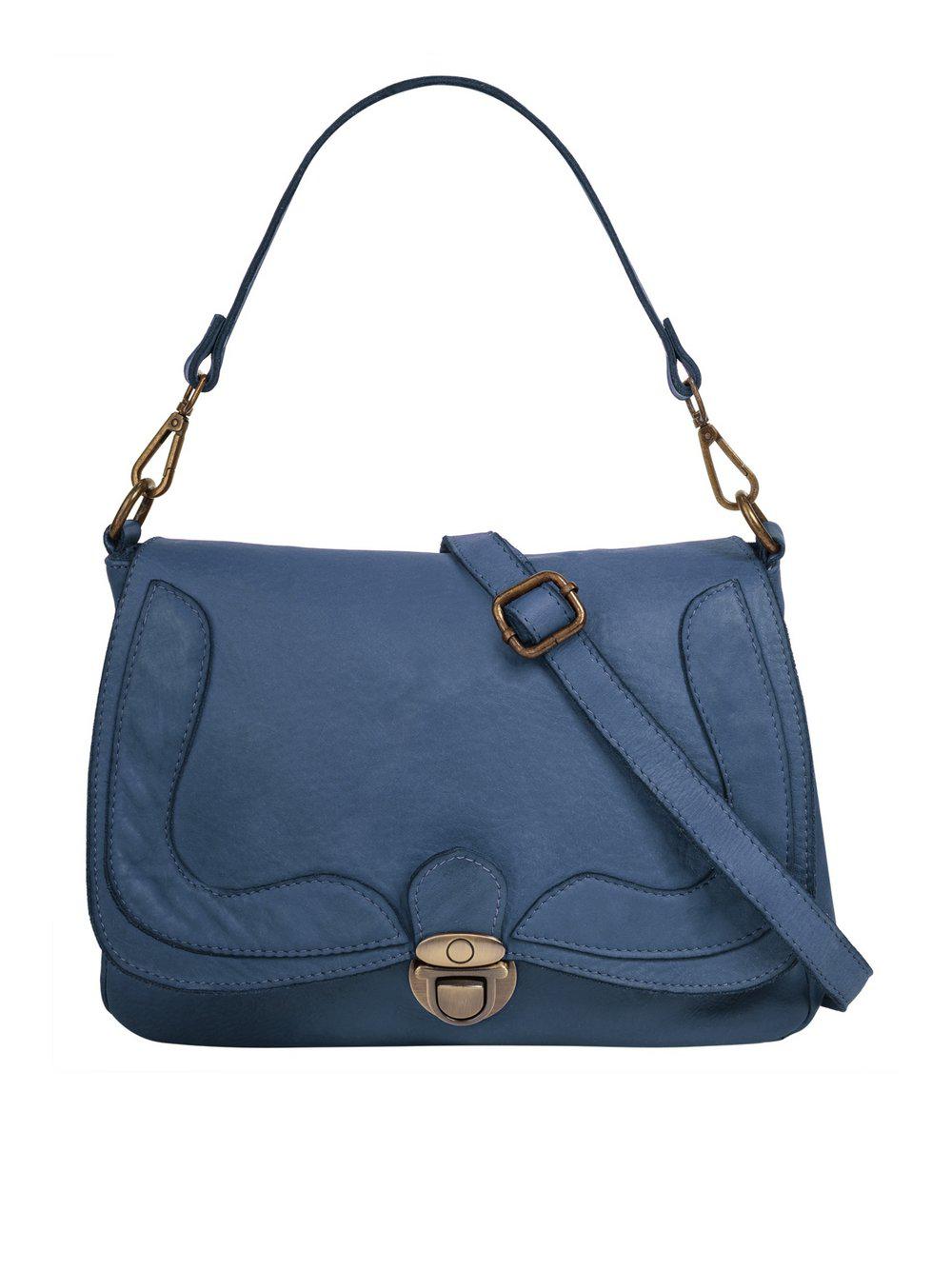 Samantha Look Umhängetasche Damen Leder, blau von Samantha Look