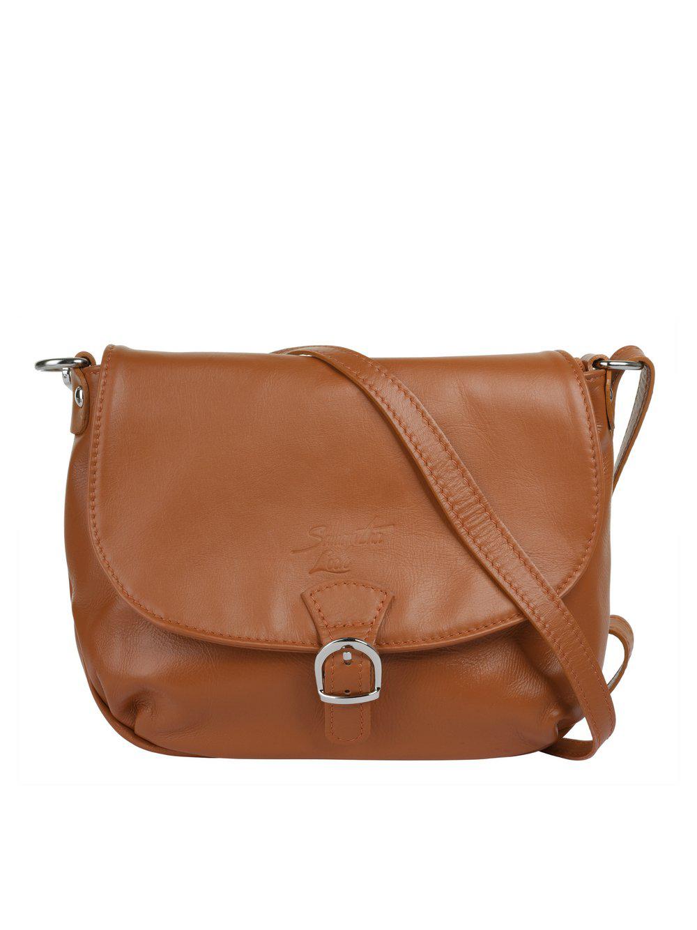 Samantha Look Umhängetasche Damen Leder, cognac von Samantha Look