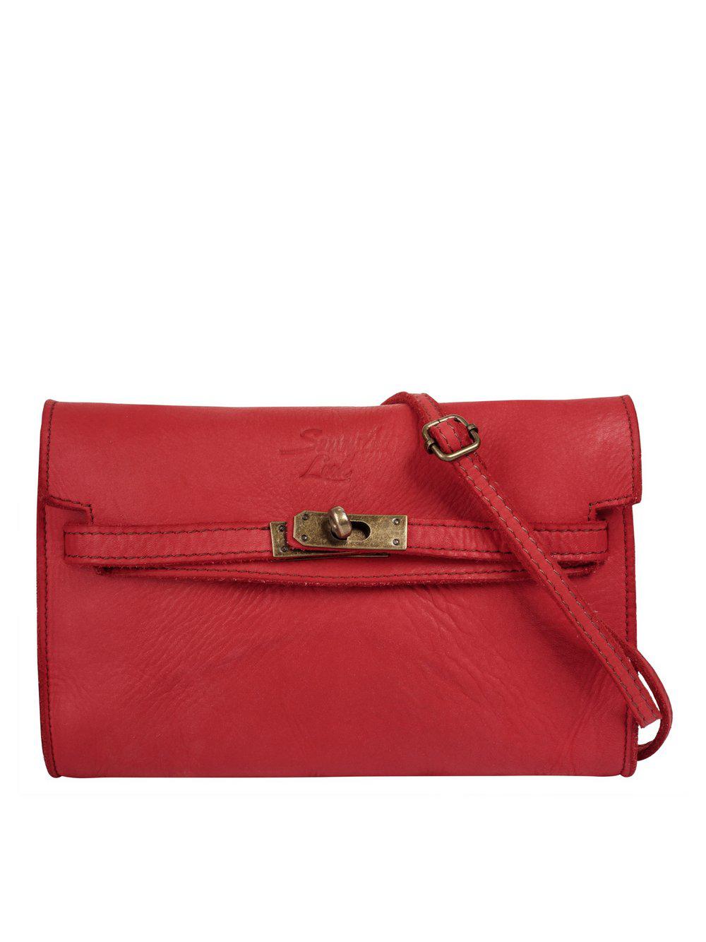 Samantha Look Umhängetasche Damen Leder, rot von Samantha Look