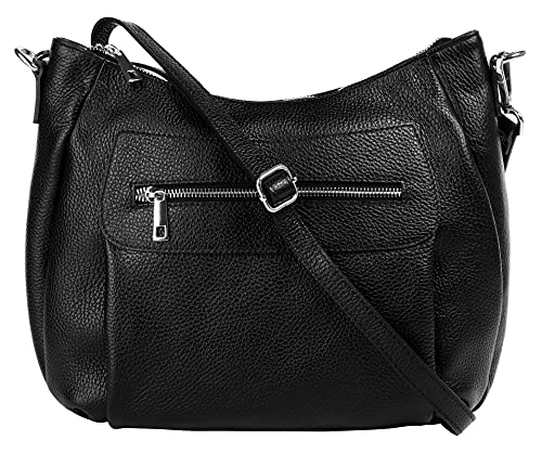 Samantha Look Umhängetasche echt Leder Damen | Made in Italy, Smartphonefach, Verstellbare Umhängetasche, Klassisches Design | 021215 von Samantha Look
