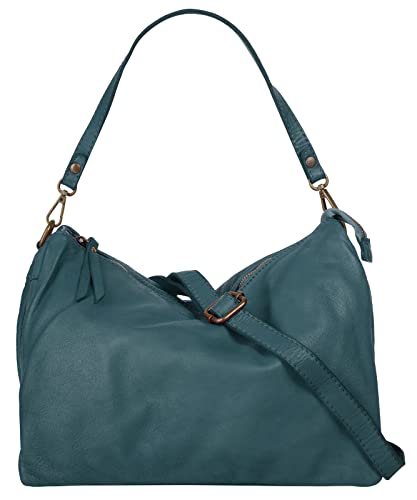 Samantha Look Umhängetasche echt Leder Damen | Made in Italy, Used Look, Vielseitige Umhängetasche | 021672 von Samantha Look