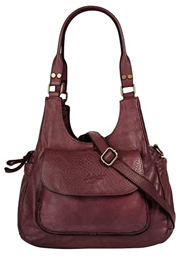 Samantha Look Umhängetasche echt Leder Damen | Made in Italy, Trendige Umhängetasche, Henkeltasche | 021685 von Samantha Look