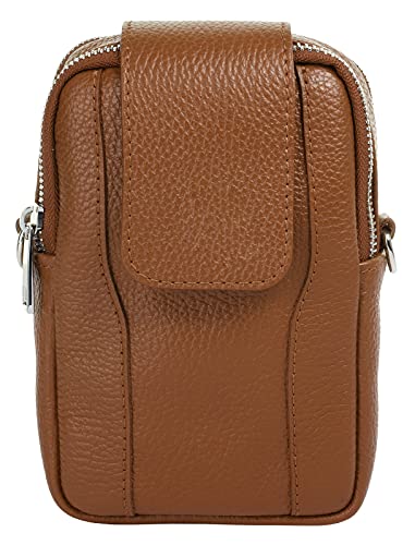 Samantha Look Umhängetasche cognac echt Leder Damen - 021216 von Samantha Look