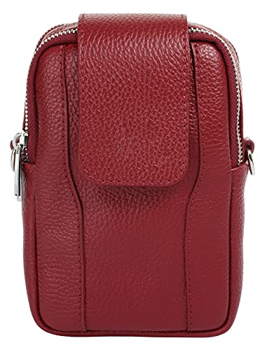 Samantha Look Umhängetasche echt Leder Damen | Made in Italy, Crossbody-Bag mit 2 Hauptfächern, Umhängetasche mit abnehmbarem Schultergurt | 021216 von Samantha Look