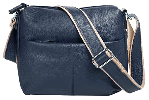 Samantha Look Umhängetasche echt Leder Damen | Made in Italy, Handtasche mit Smartphonefach, Schultertasche mit Tragegurt | 021209 von Samantha Look