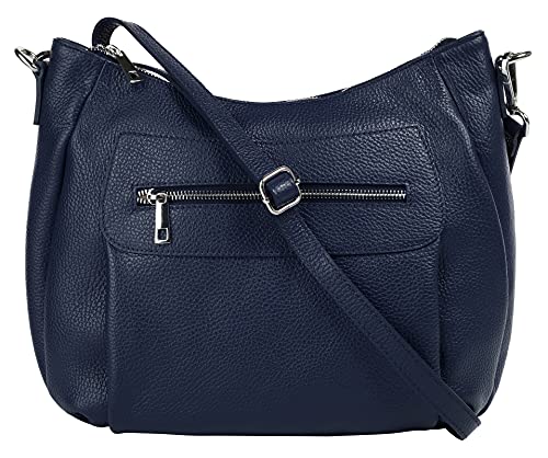 Samantha Look Umhängetasche echt Leder Damen | Made in Italy, Smartphonefach, Verstellbare Umhängetasche, Klassisches Design | 021215 von Samantha Look