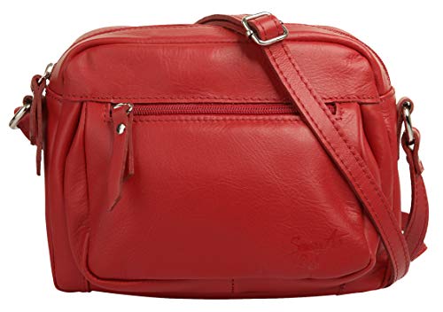 Samantha Look Umhängetasche echt Leder Damen | Made in Italy, verstellbare Umhängetasche, modernes Design, Kompakte Größe | 020964 Samantha Look Umhängetasche echt Leder Damen | Made in Italy, verstellbare Umhängetasche, modernes Design, Kompakte Größe | 020964 von Samantha Look