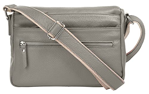 Samantha Look Umhängetasche grau echt Leder Damen - 021210 von Samantha Look