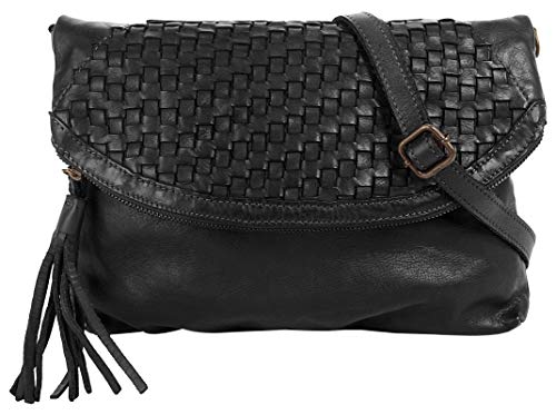 Samantha Look Umhängetasche schwarz echt Leder Damen - 019572 von Samantha Look