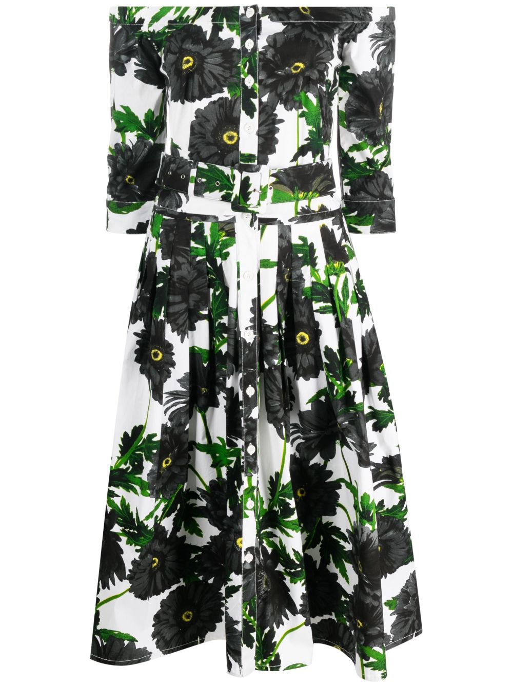 Samantha Sung Kleid mit Blumen-Print - Weiß von Samantha Sung