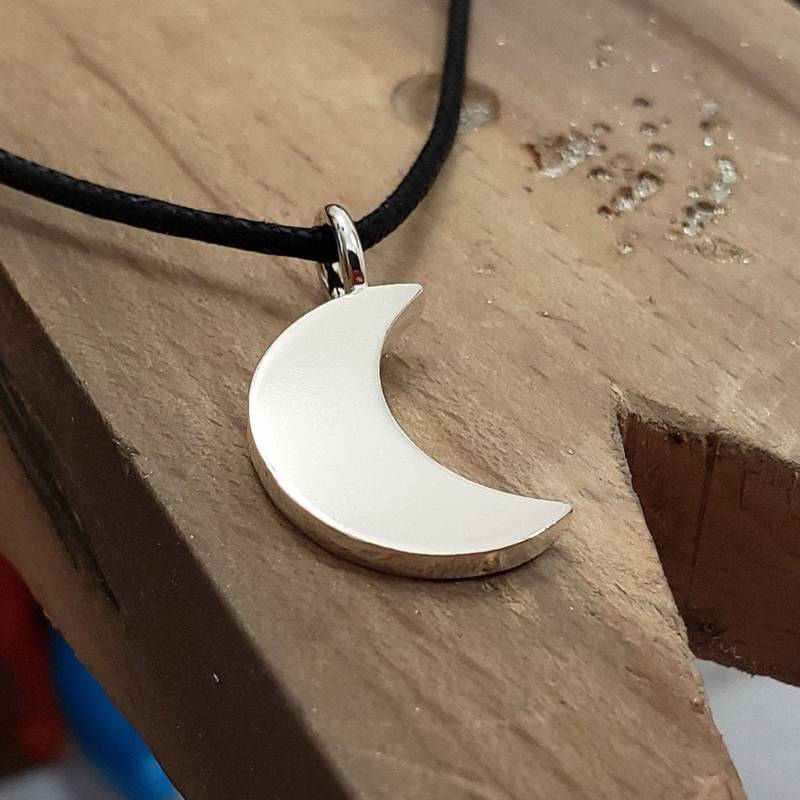 Mond Halskette Anhänger in Sterling Silber - Halskette, Halbmond Anhänger von SamaritanJewelers