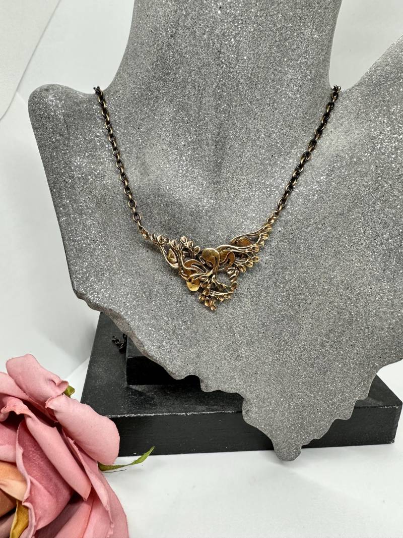 Renmoos Kette Lang Designers Hannu Ikonen Aus Skandinavien Finnland Vintage 1970Er Bronze Moosblüte Retro Renmoos Kette Lang Designers Hannu Ikonen Aus Skandinavien Finnland Vintage 1970Er Bronze Moosblüte Retro von SamatimeVintage