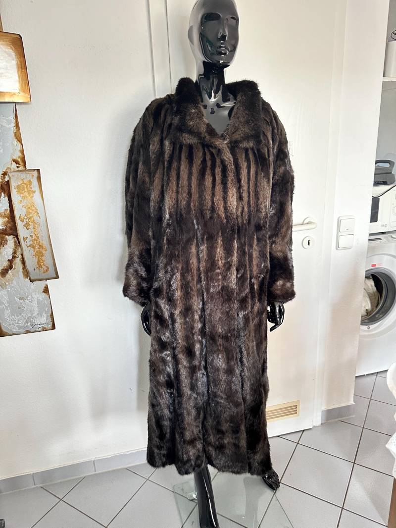 Vintage Pelzmantel Nerz? Kurzmantel 1970Er Echtpelz Retro 40/L Braun Gefleckt Schimmer Over Size Top Zustand von SamatimeVintage