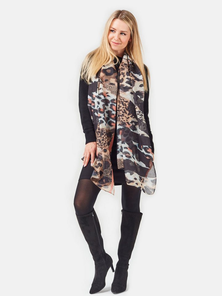 Samaya Modeschal Byham, (1-St), mit Animalmuster von Samaya