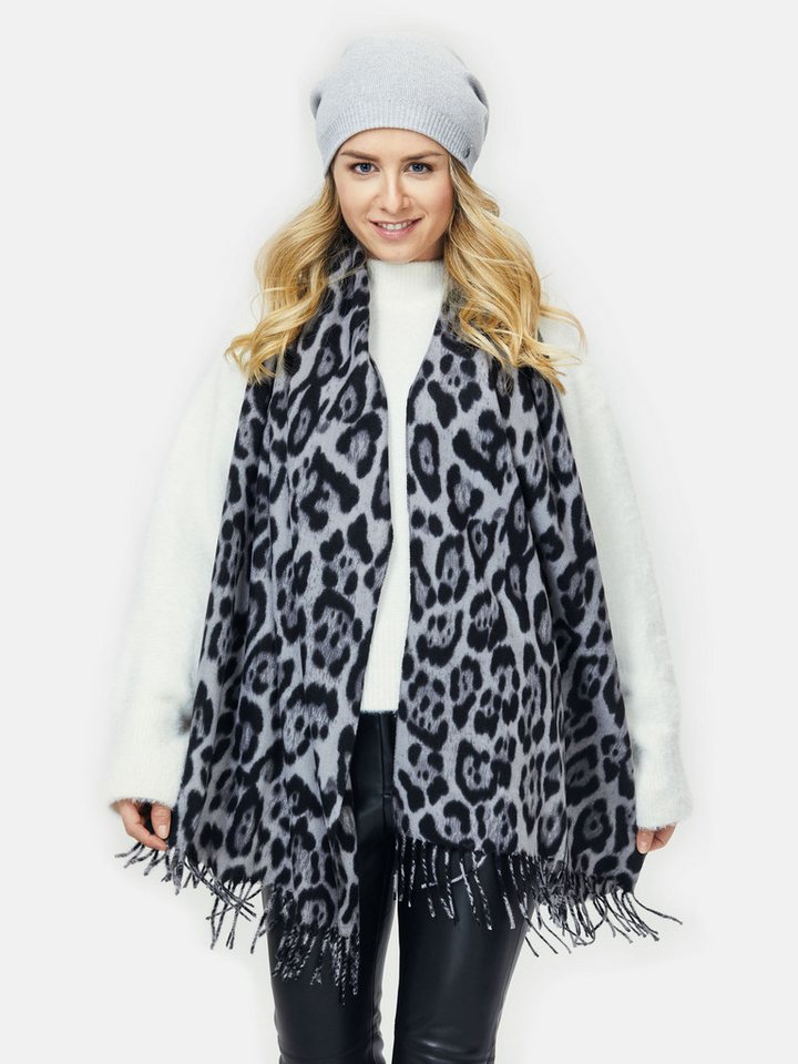 Samaya Modeschal Nosany, (1-St), mit Animalmuster und Fransen von Samaya